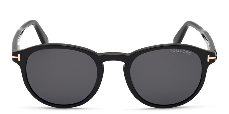 Shop TOM FORD Round Sunglasses in Black online.