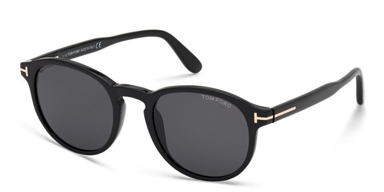 Shop TOM FORD Round Sunglasses in Black online.