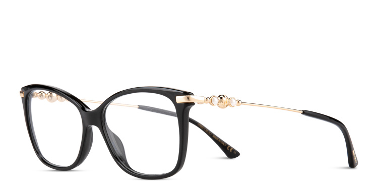تسوق نظارات طبية مستطيلة مزيّنة باللؤلؤ جيمي تشو بلون أسود أونلاين.