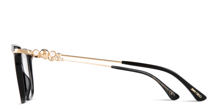 تسوق نظارات طبية مستطيلة مزيّنة باللؤلؤ جيمي تشو بلون أسود أونلاين.