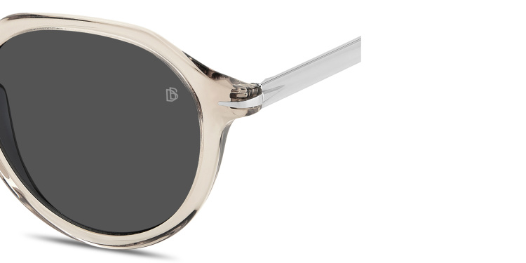 Shop DAVID BECKHAM Round Sunglasses in Grey online.
