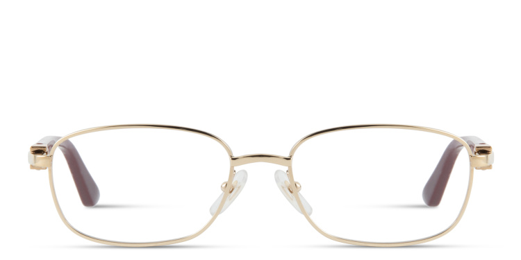 Shop Cartier Signature 'C'de Cartier Rectangle Eyeglasses in Gold online.