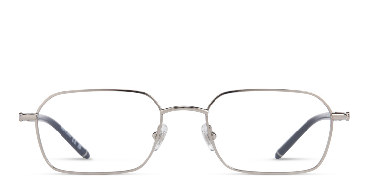 Shop MONTBLANC Rectangle Eyeglasses in Silver online.