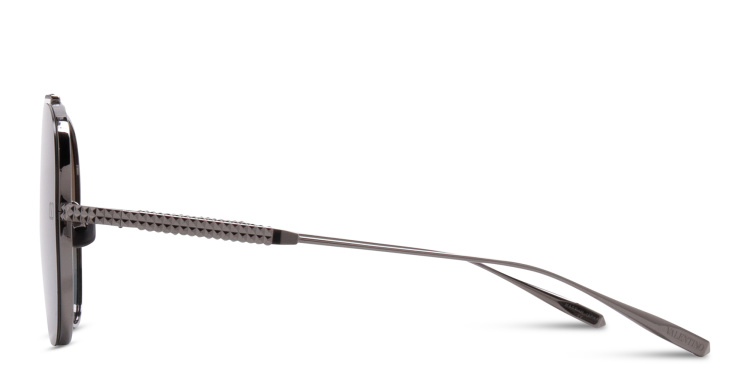 Shop VALENTINO Unisex Aviator Sunglasses in Black online.