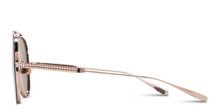 Shop VALENTINO Unisex Aviator Sunglasses in Gold online.