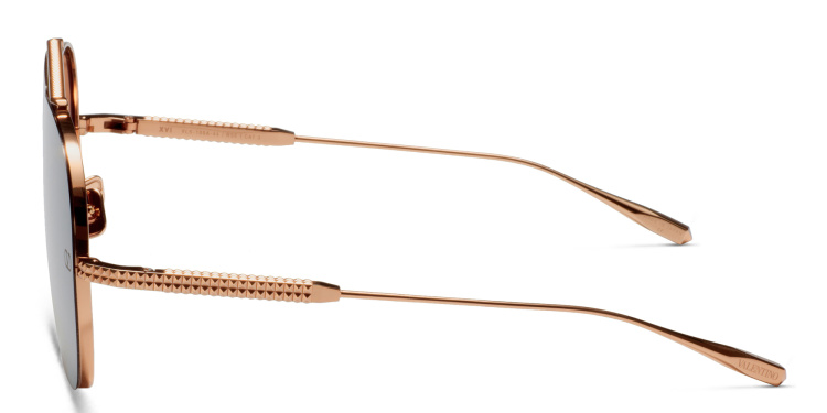 Shop VALENTINO XVI Unisex Aviator Sunglasses in Gold online.