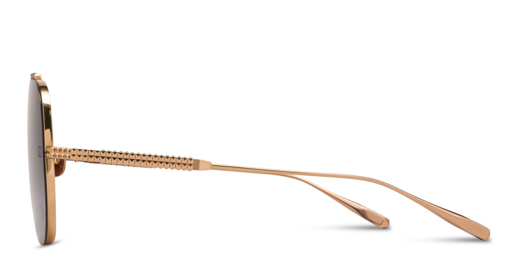 Shop VALENTINO XVI Unisex Aviator Sunglasses in Gold online.