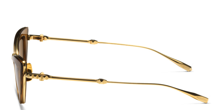 Shop VALENTINO Cat-Eye Sunglasses in Brown online.