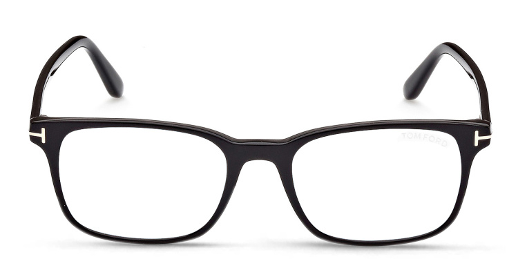 Shop TOM FORD Square Eyeglasses in Black online.