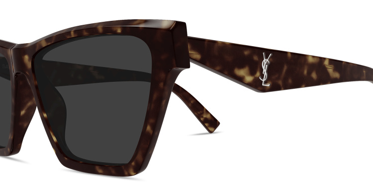 تسوق نظارات شمسية طراز كات آي بشعار واي إس أل سان لوران بلون مموه أونلاين.