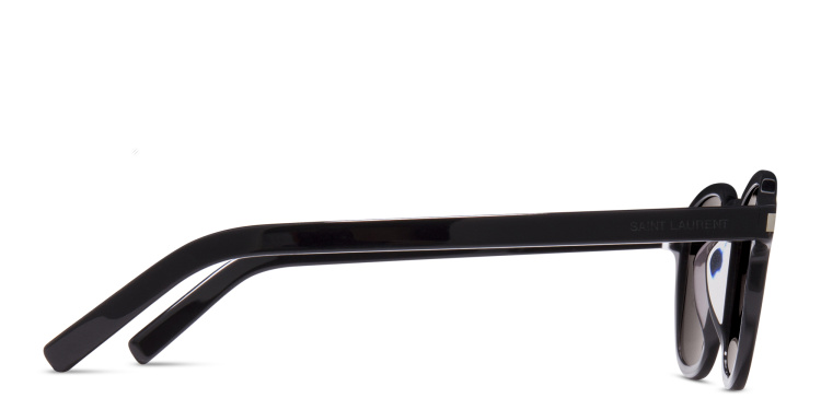 تسوق نظارات شمسية دائرية سان لوران بلون أسود أونلاين.