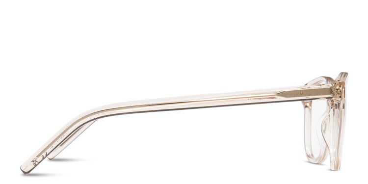 Shop SAINT LAURENT Square Eyeglasses in Nude online.