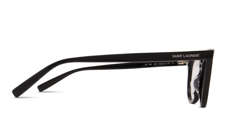Shop SAINT LAURENT Cat-Eye Eyeglasses in Black online.