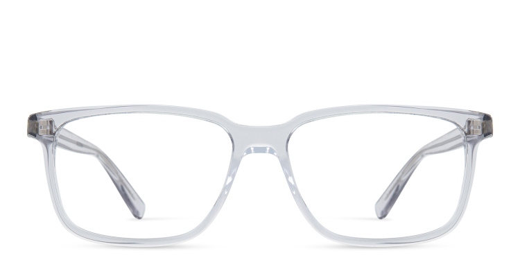 Shop SAINT LAURENT Wide Rectangle Eyeglasses in Grey online.