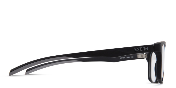 Shop EYE'M Wide Rectangle Eyeglasses in Black online.