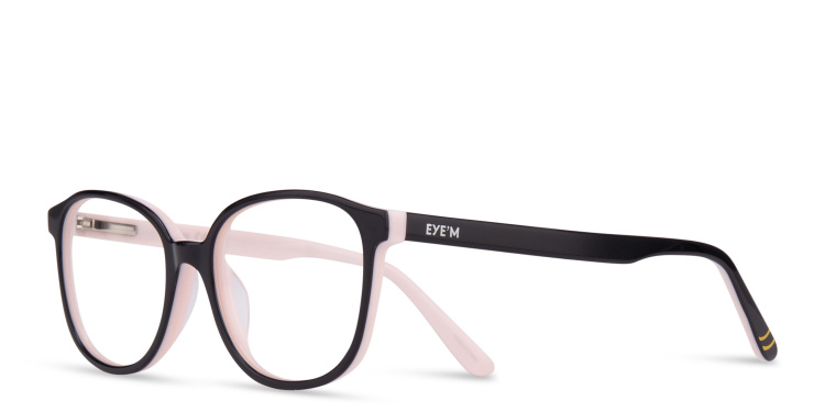 Shop EYE'M Kids Square Eyeglasses in Black online.