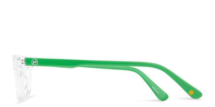 Shop EYE'M Kids Rectangle Eyeglasses in Clear online.
