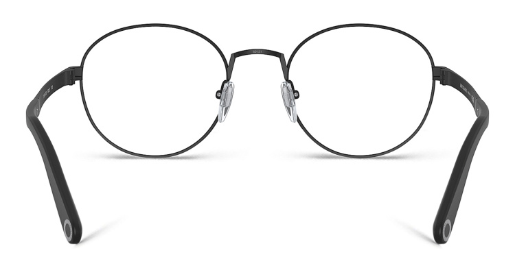 Shop BVLGARI Round Eyeglasses in Black online.