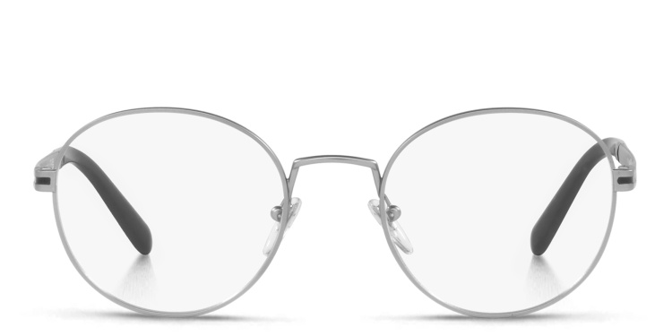 Shop BVLGARI Round Eyeglasses in Gunmetal online.