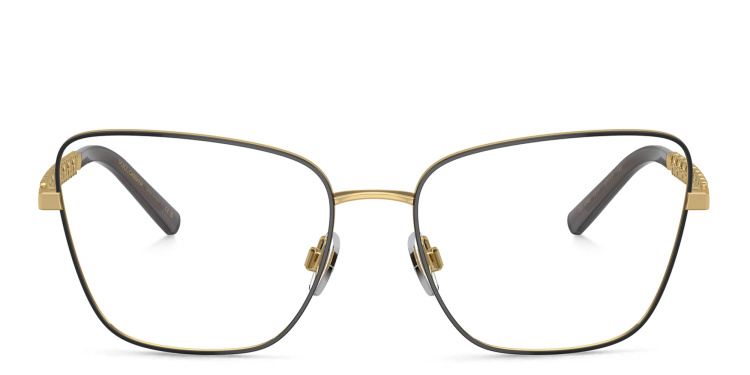Shop Dolce & Gabbana Butterfly Eyeglasses in Gold online.