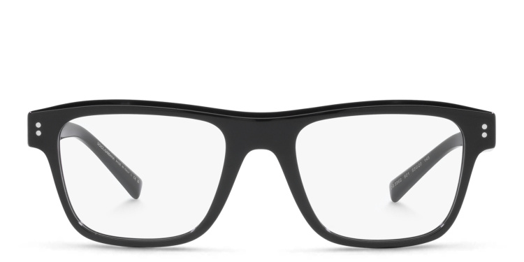 Shop Dolce & Gabbana Square Eyeglasses in Black online.