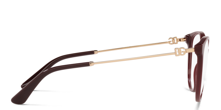 Shop Dolce & Gabbana Butterfly Eyeglasses in Red online.