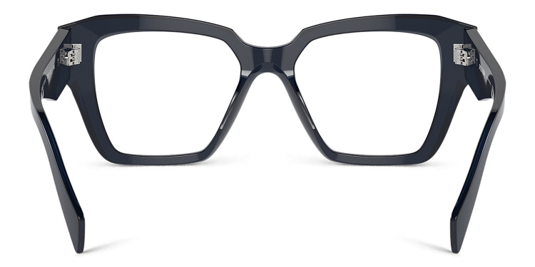 تسوق نظارات طبية مربّعة بشعار المثلّث برادا بلون أزرق أونلاين.