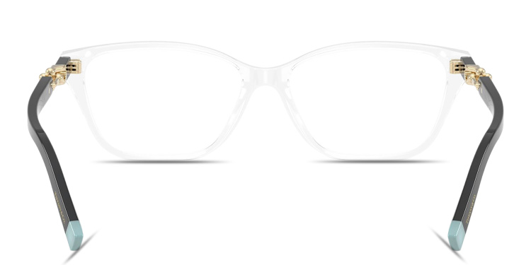Shop TIFFANY Tiffany HardWear Wide Rectangle Eyeglasses in Clear online.