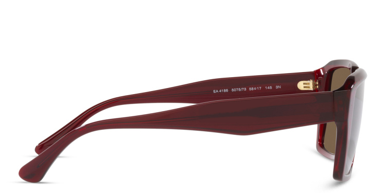 تسوق نظارات شمسية مستطيلة امبوريو أرماني بلون أحمر أونلاين.