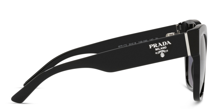 Shop PRADA Square Sunglasses in Black online.