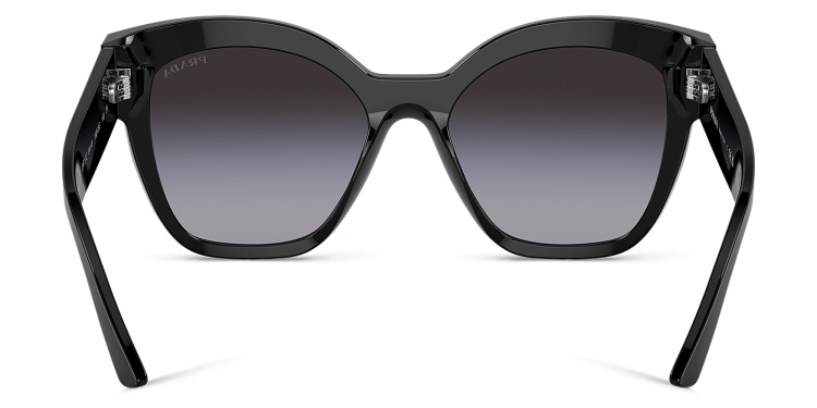 Shop PRADA Square Sunglasses in Black online.