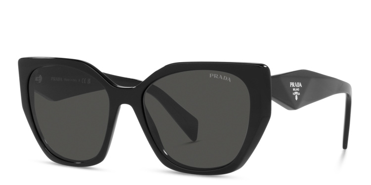 Shop PRADA Pillow Sunglasses in Black online.