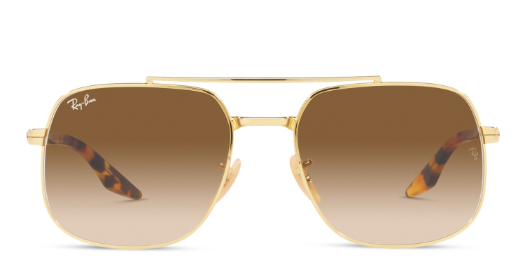 تسوق نظارات شمسية مربّعة للجنسين راي بان بلون ذهبي أونلاين.