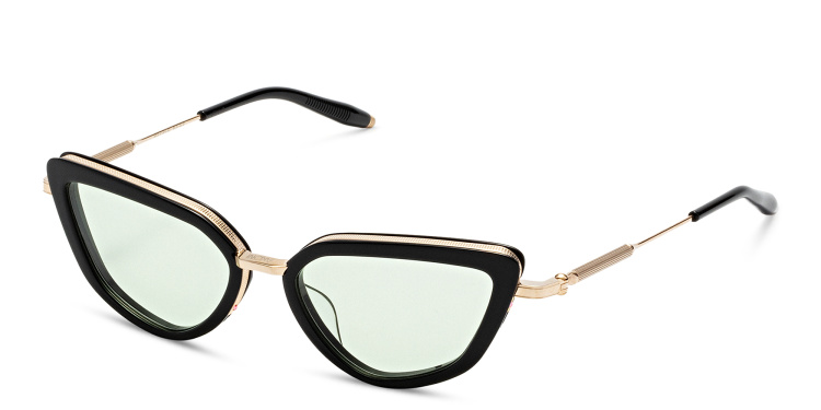 Shop AKONI Cat-Eye Eyeglasses in Gold online.