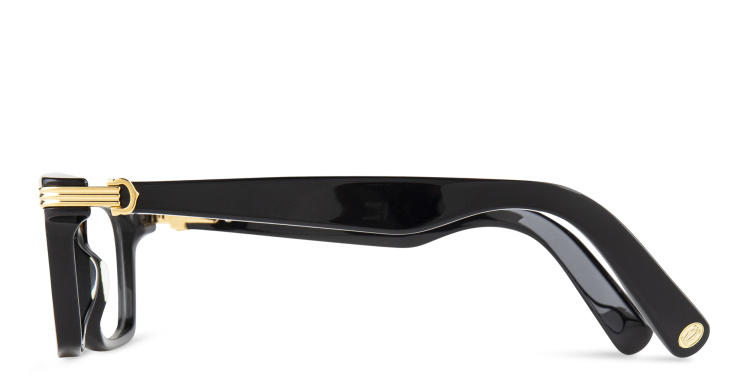 Shop Cartier Première de Cartier Rectangle Eyeglasses in Black online.