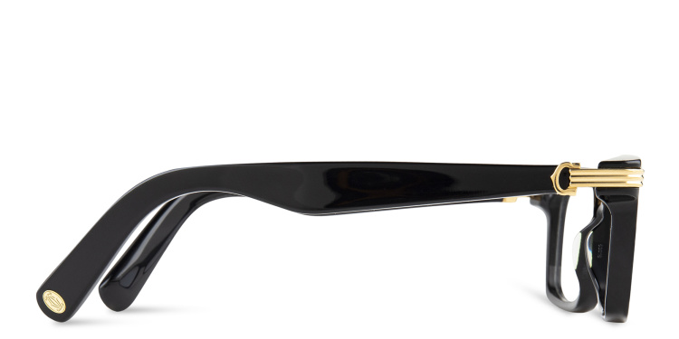 Shop Cartier Première de Cartier Rectangle Eyeglasses in Black online.