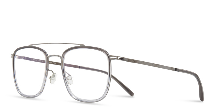 Shop MYKITA Aviator Eyeglasses in Grey online.