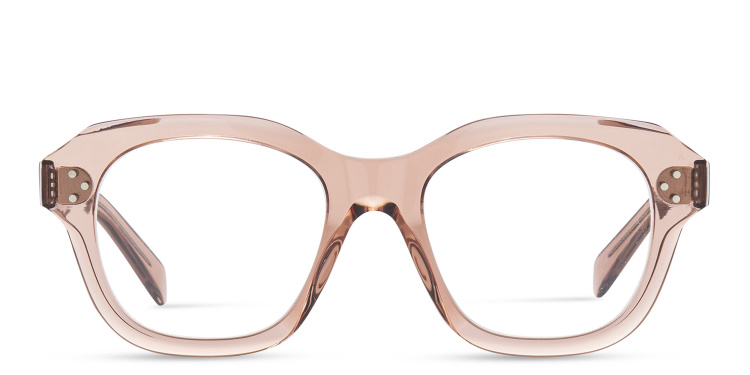 Shop CELINE 3 Dots HD Geometric Eyeglasses in Pink online.