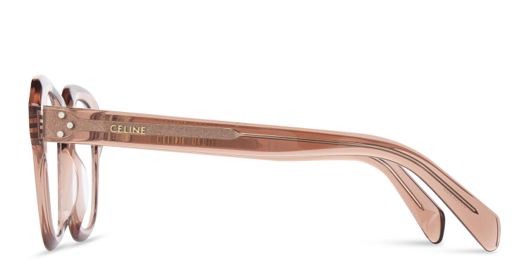 Shop CELINE 3 Dots HD Geometric Eyeglasses in Pink online.