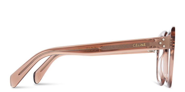 Shop CELINE 3 Dots HD Geometric Eyeglasses in Pink online.