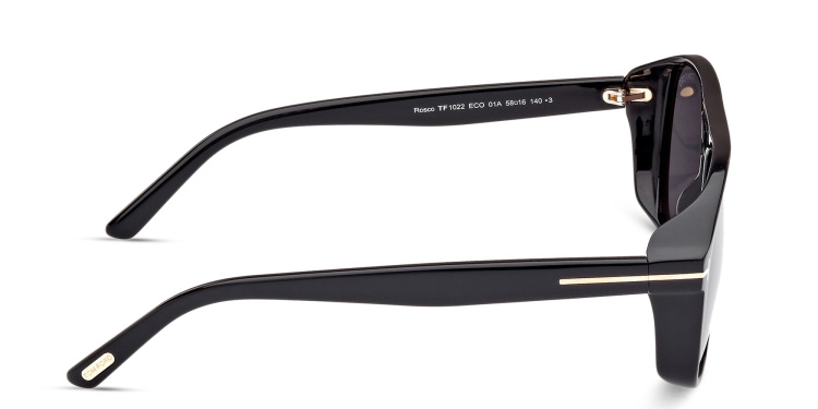 Shop TOM FORD Rosco Aviator Sunglasses in Black online.