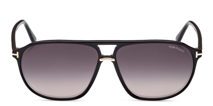 Shop TOM FORD Bruce Aviator Sunglasses in Black online.