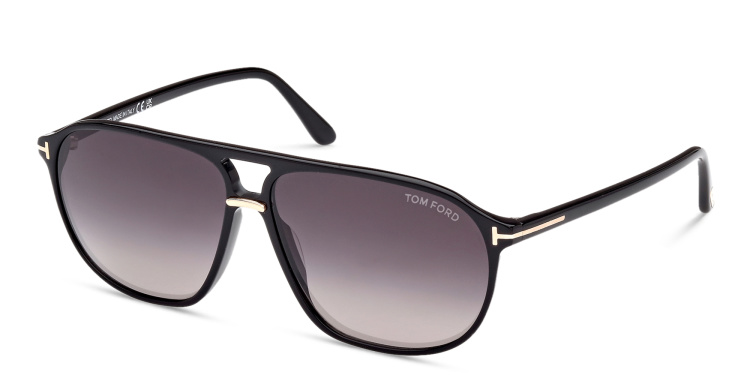 Shop TOM FORD Bruce Aviator Sunglasses in Black online.