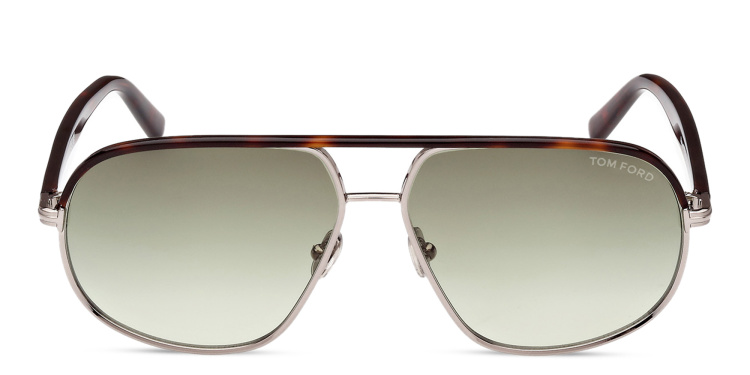 Shop TOM FORD Maxwell Pilot Sunglasses in Silver online.