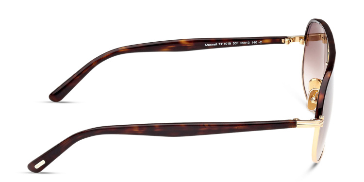 Shop TOM FORD Maxwell Pilot Sunglasses in Gold online.