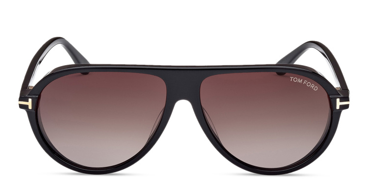 Shop TOM FORD Marcus Pilot Sunglasses in Black online.