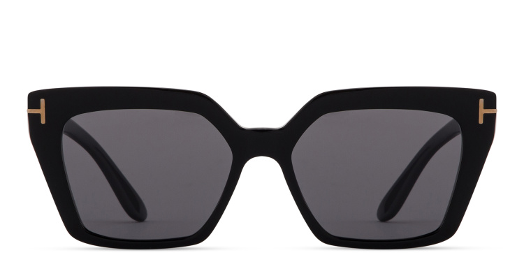 Shop TOM FORD Winona Cat-Eye Sunglasses in Black online.