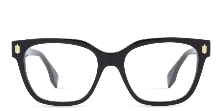 تسوق نظارات طبية فندي بولد بإطار مربّع فيندي بلون أسود أونلاين.