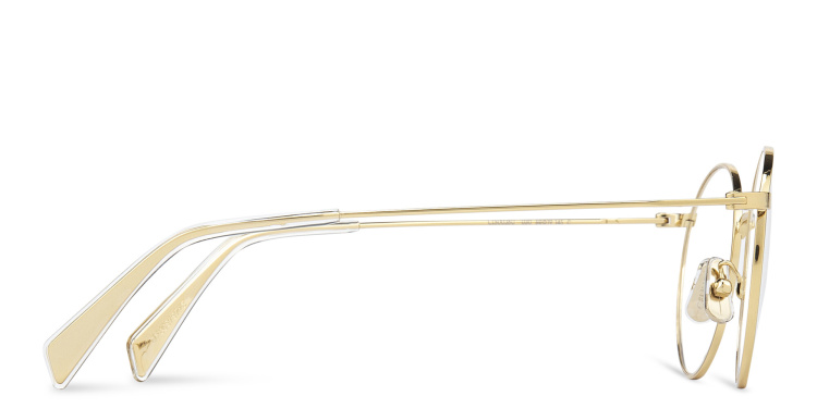 Shop CELINE Metal Round Eyeglasses in Gold online.