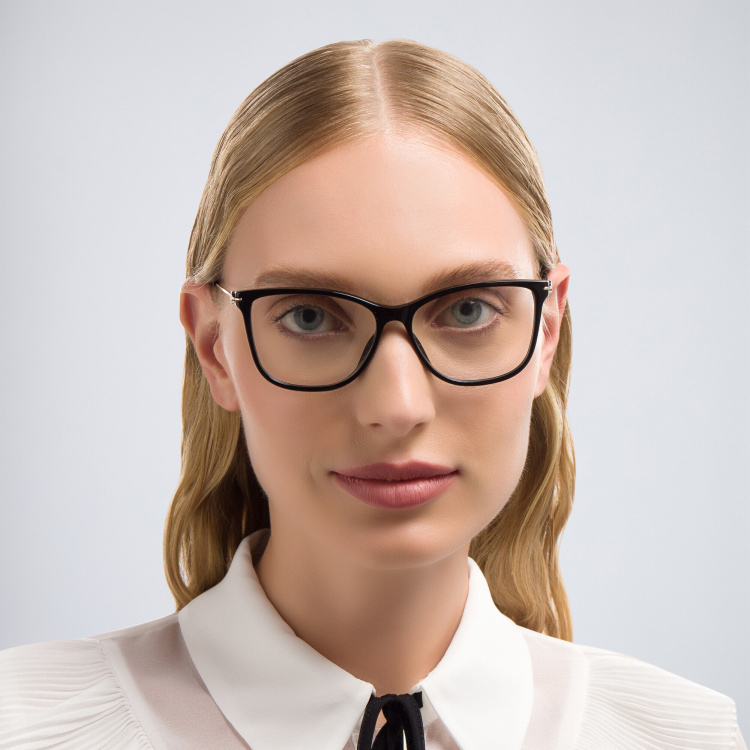 Shop GUCCI Cat-Eye Eyeglasses in Black online.